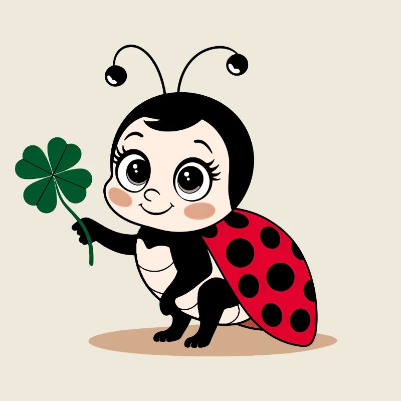 Marienkäfer Kleeblatt Glücksbringer Glück