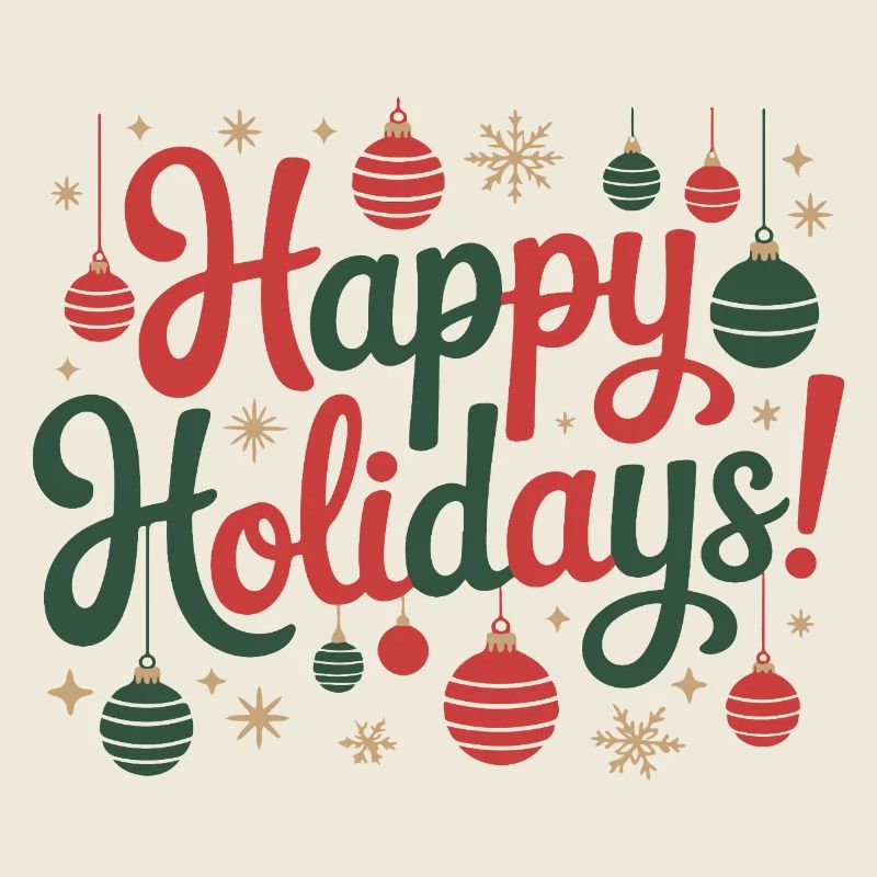 Happy Holidays Ornaments Script