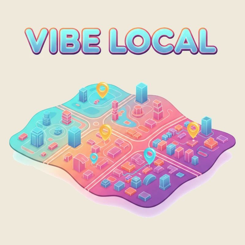 Vibe Local Glassmorphism 3D Map Art