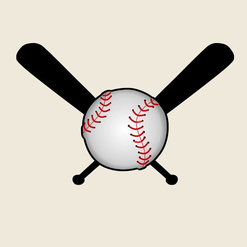 Baseball with baseball bat over cross