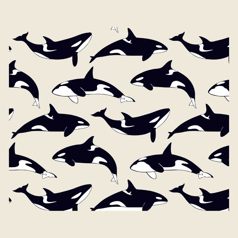 Motif orque noir et blanc
