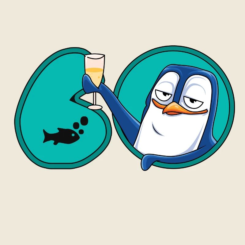 60 Jahre Geburtstag Jubiläum Pinguin