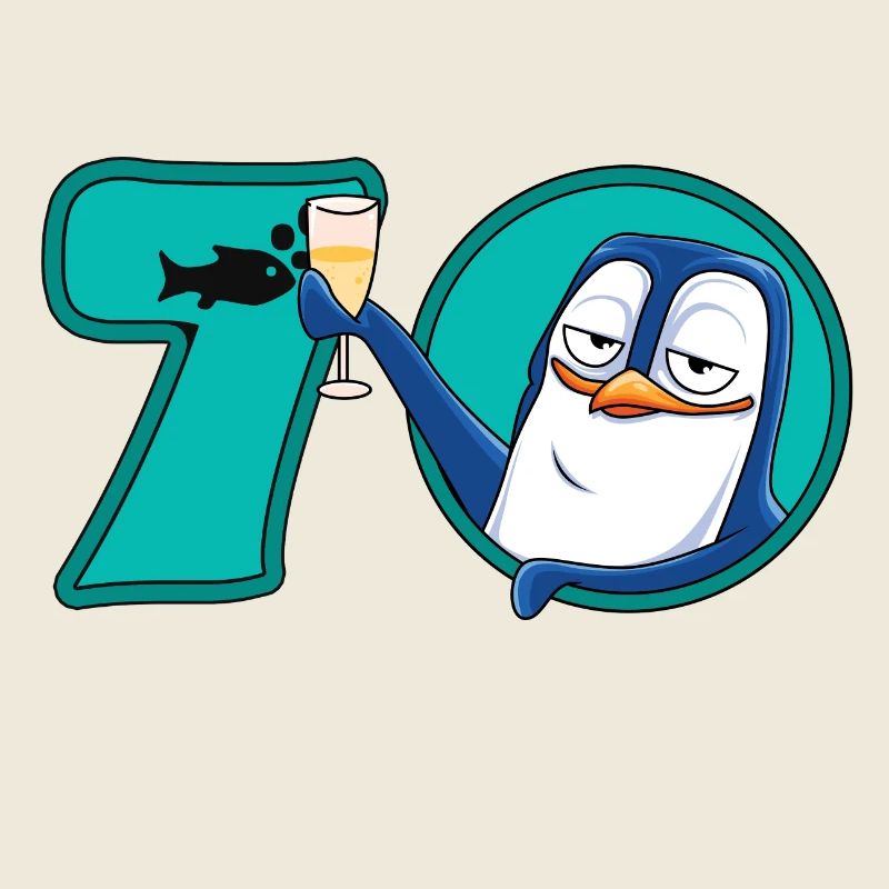70 Years Anniversary Penguin