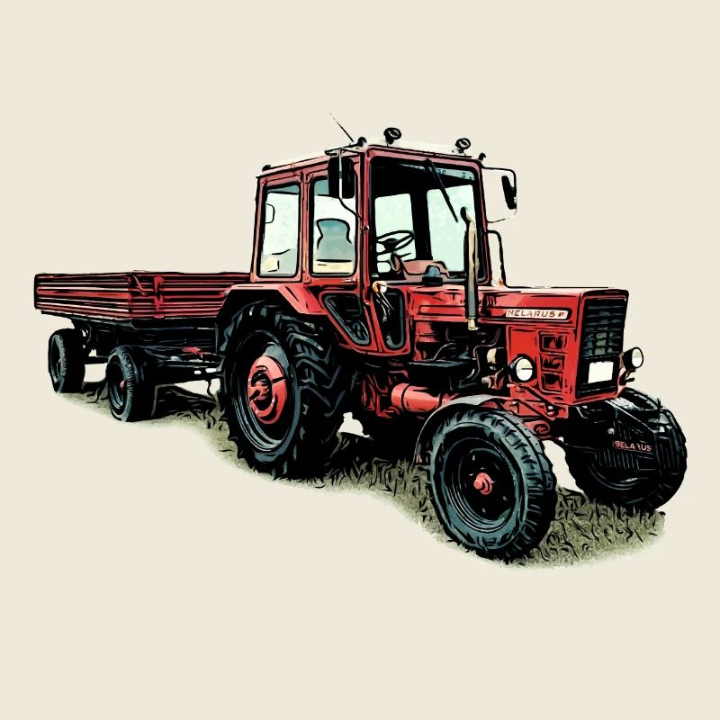 Belarus MTS 80 with trailer