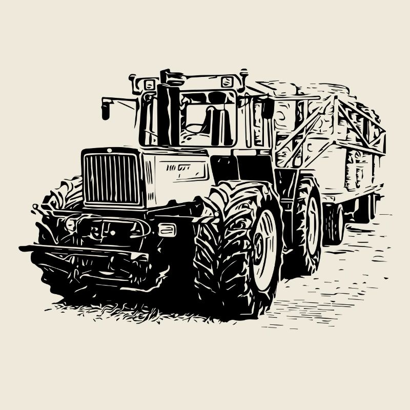 Alter MB trac 1300 TRAKTOR mit Strohanhänger