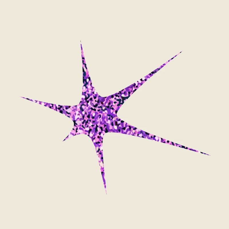 Purple Glitter Starburst Sparkle