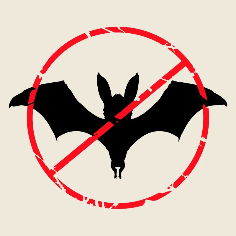 Pas de chauves-souris Panneau interdit Halloween Drôle