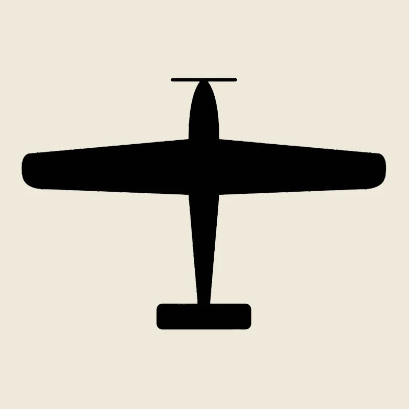 Schwarze Flugzeug-Silhouette