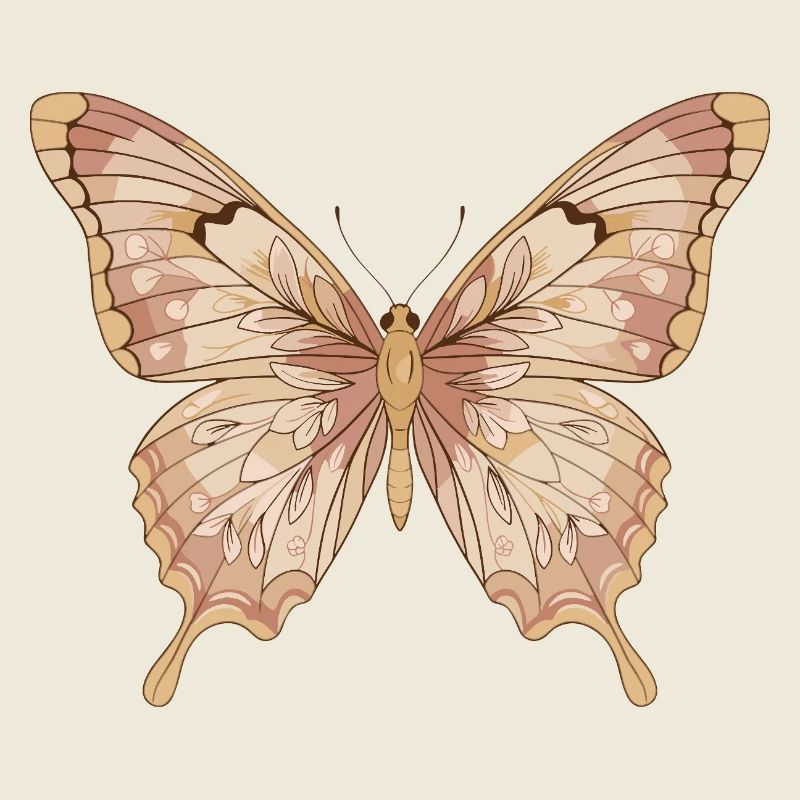 Art de papillon rose pâle