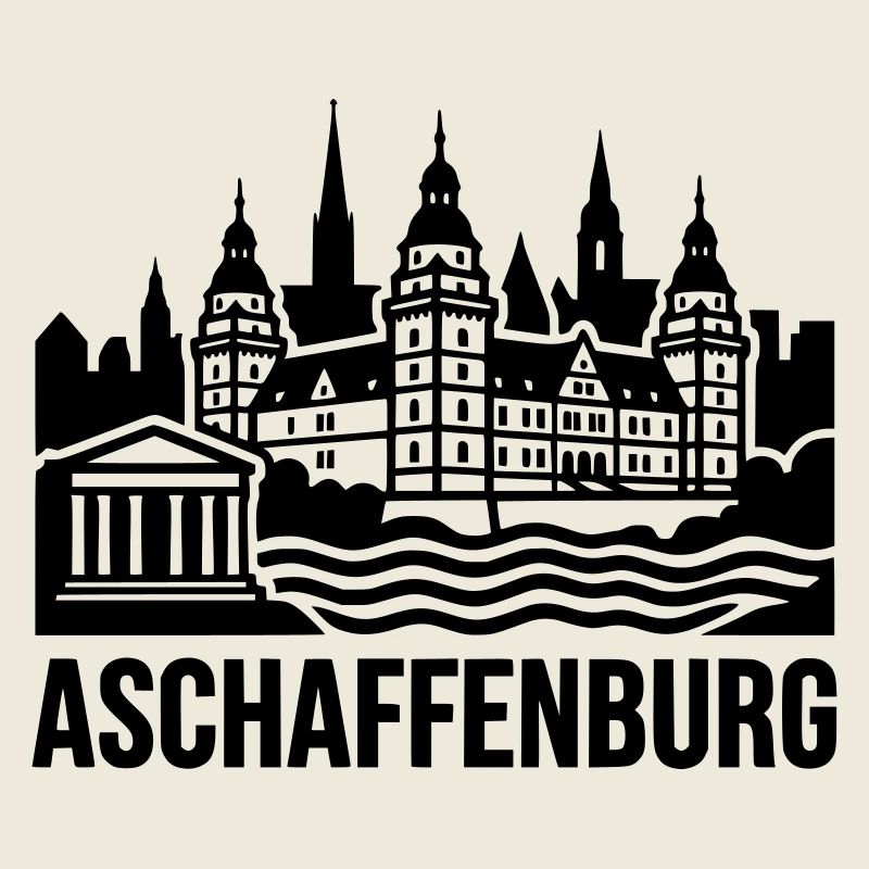 Aschaffenburg Silhouette Wahrzeichen
