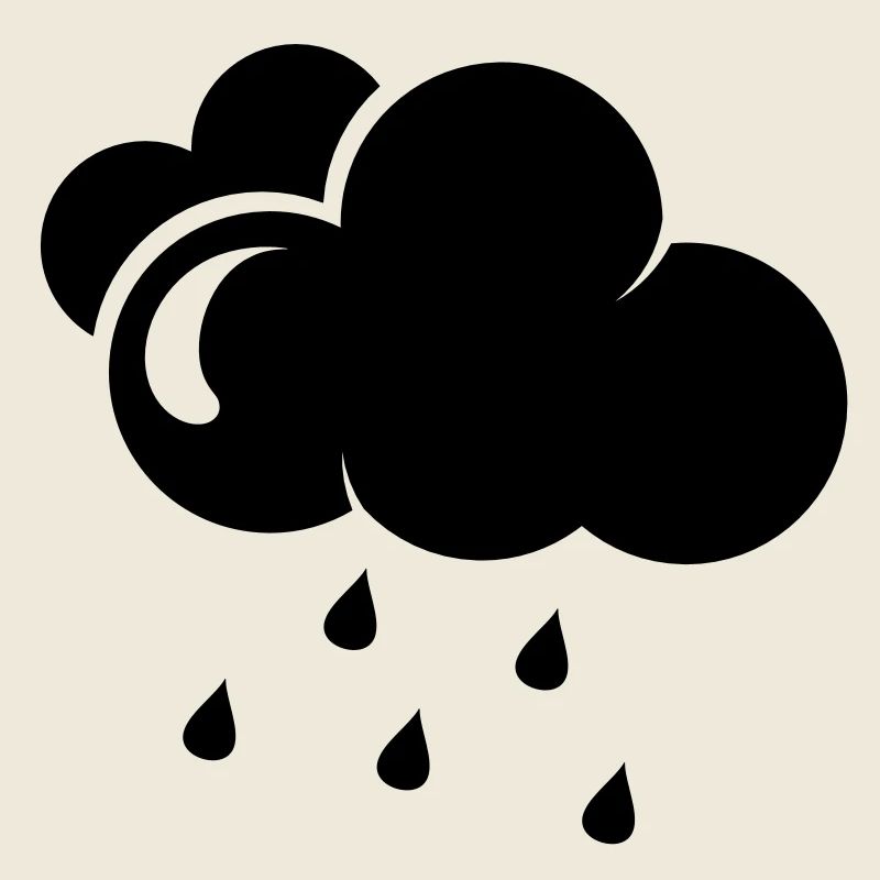 Un nuage avec des gouttes de pluie