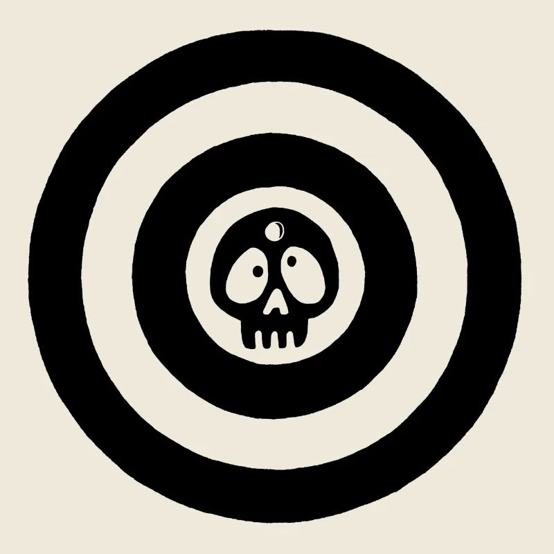 Schwarzer Zielschädel