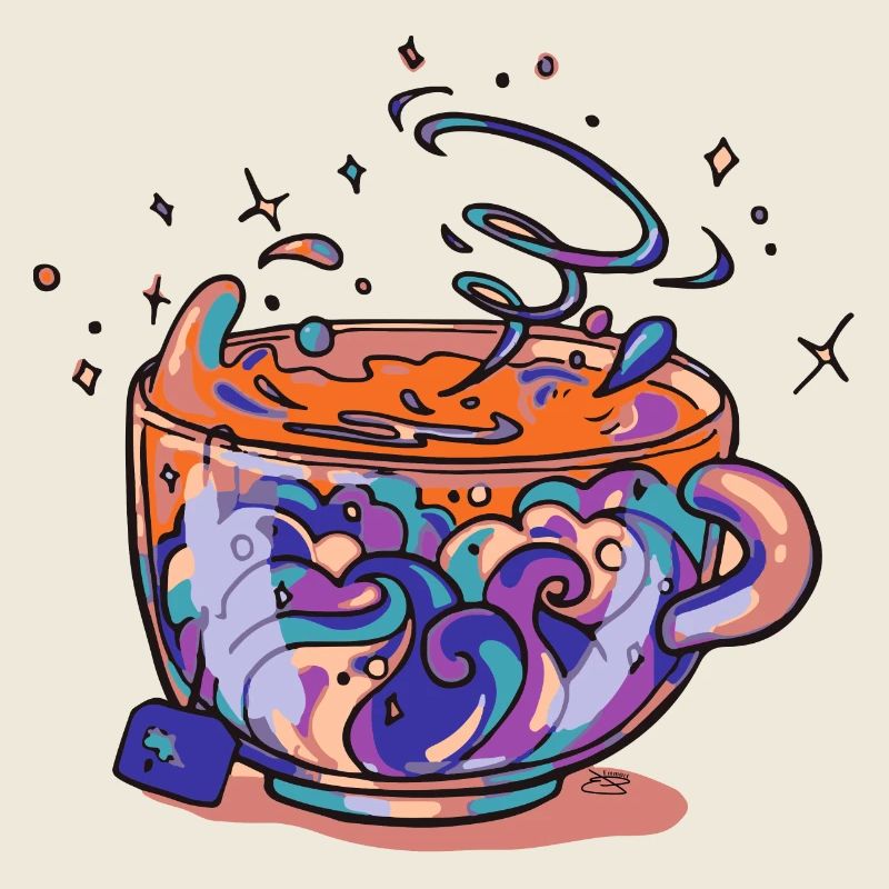 Swirling Rainbow Mug