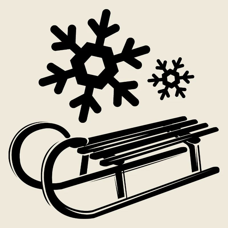 Snow Sleds Ice Crystals Snowflakes Winter
