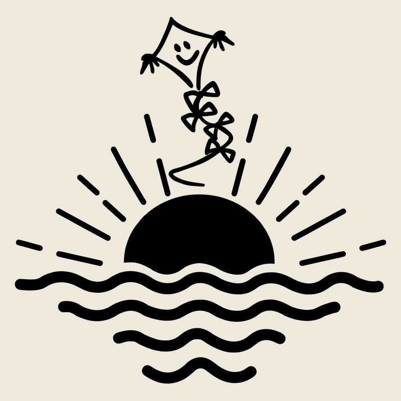 Cerf-volant au coucher du soleil