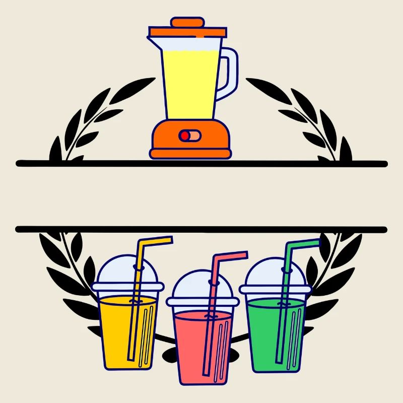 Mixer-Smoothie im Lorbeerkranz