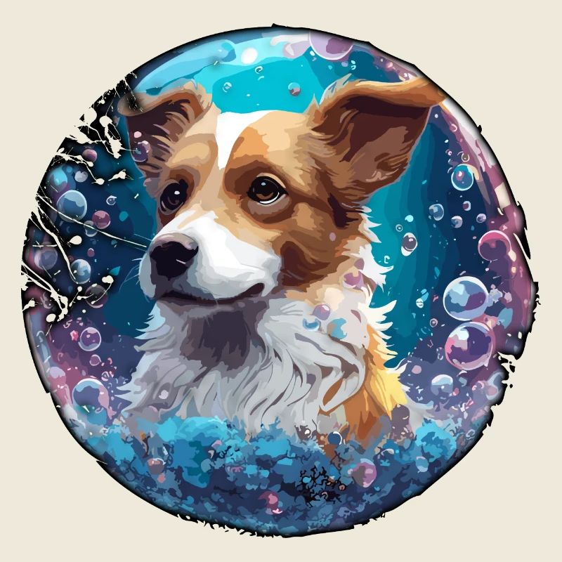 Animal dans bulle de savon / enfantin / mignon / chien