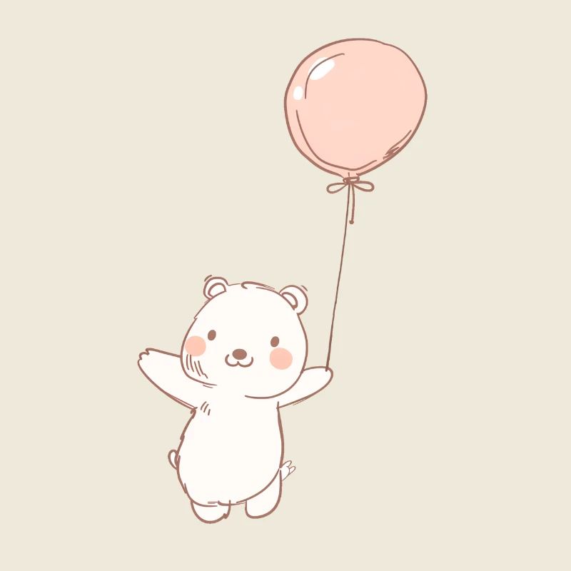 Nounours, ourson mignon ballon