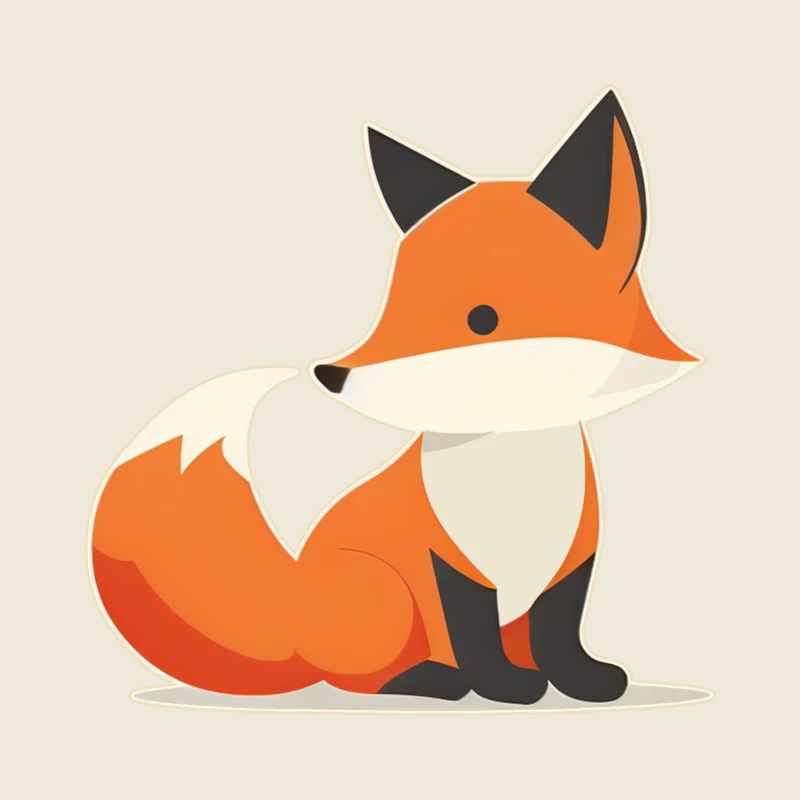 Cute Fox Logo, Fox Drawing