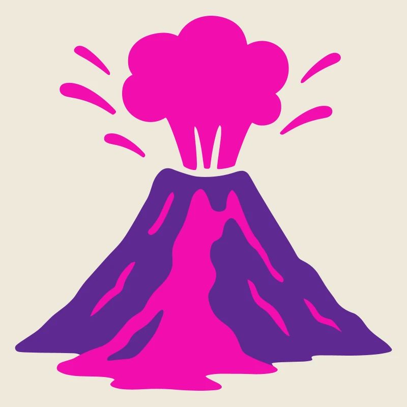 Vulkanausbruch in pink