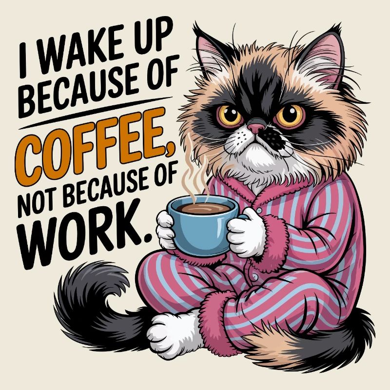 Ich wache wegen Kaffeekatze auf