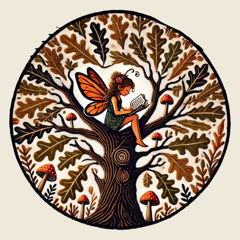 Lecture de fées dans la forêt enchantée