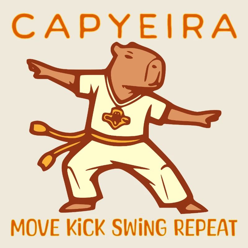 Capybara Arts Martiaux Dancing Design