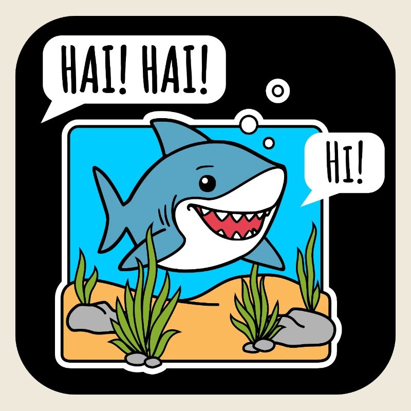 Le petit requin vous dit bonjour de manière amicale ! Le requin dit bonjour !