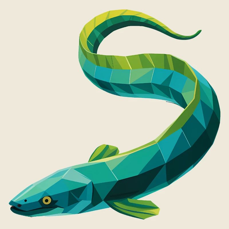 Eel - Cool Low Poly Logo