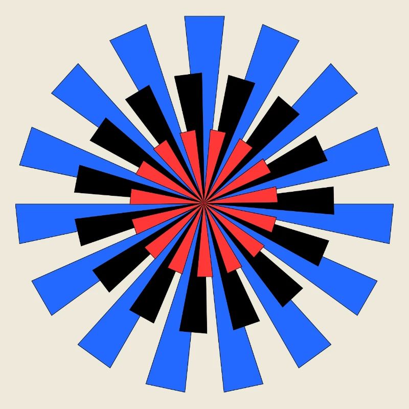 Radiale Farbburst Kontrast