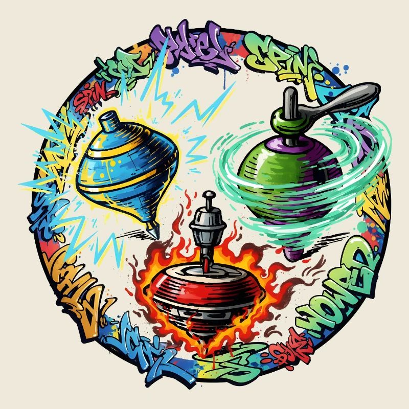 Cercle de graffitis de feu Yoyo