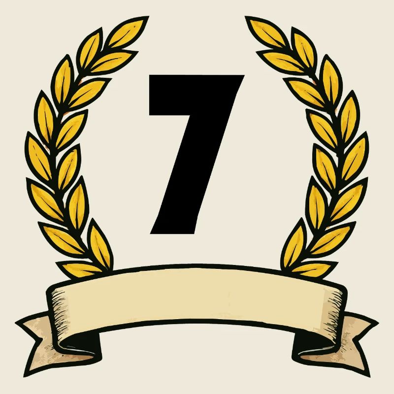 Couronne de laurier dorée numéro 7