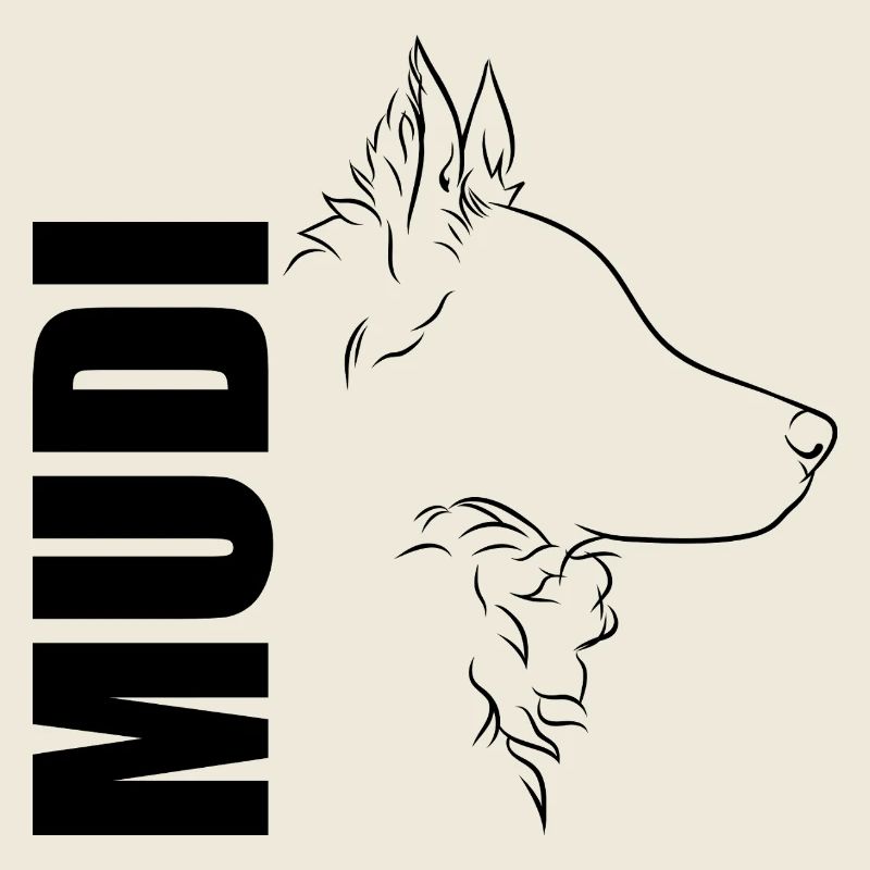Mudi Profile Dog Dog Wilsigns