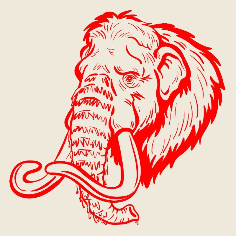 Art de lignes Red Mammoth