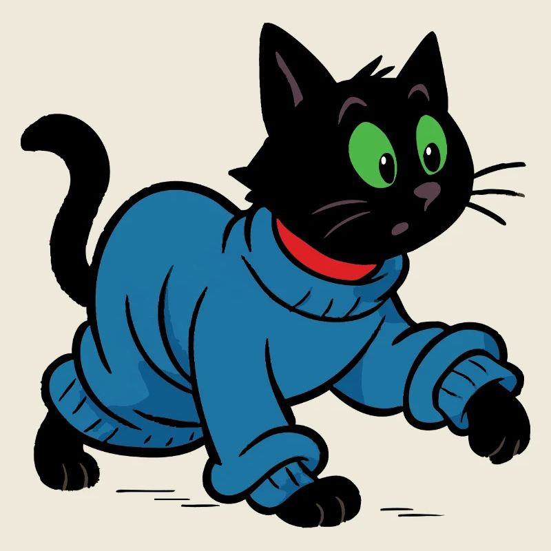 Meeko im übergroßen Pullover