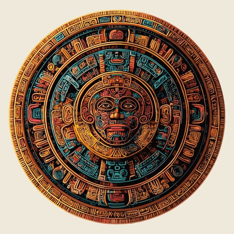 Mandala de Pierre de Soleil Aztèque