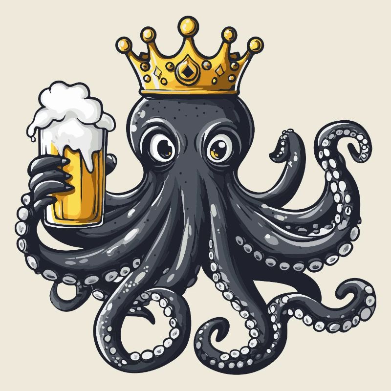 Oktopus Bier König