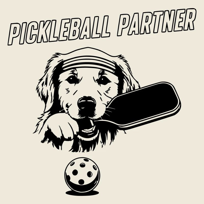 Cute Pickleball Partner Dog