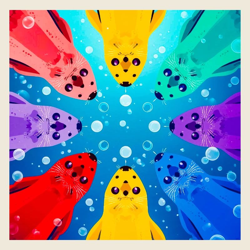 Colorful Circle Koi
