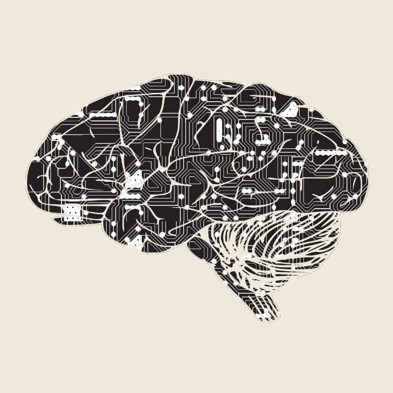 Création de logo de circuit cérébral