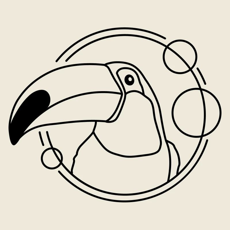 Tukan im geometrischen Design