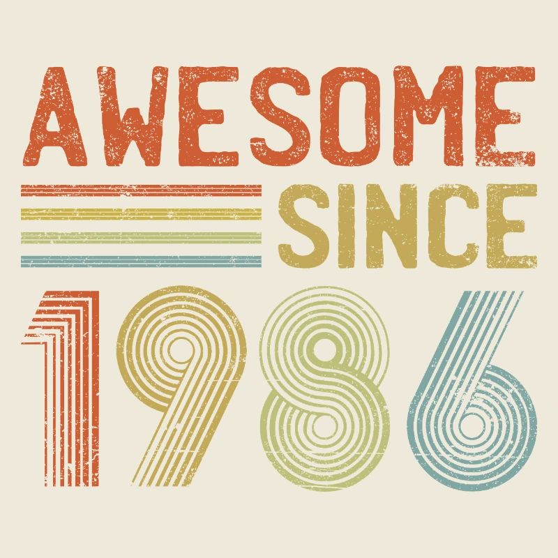 Retro 1986 Jubiläumsdesign