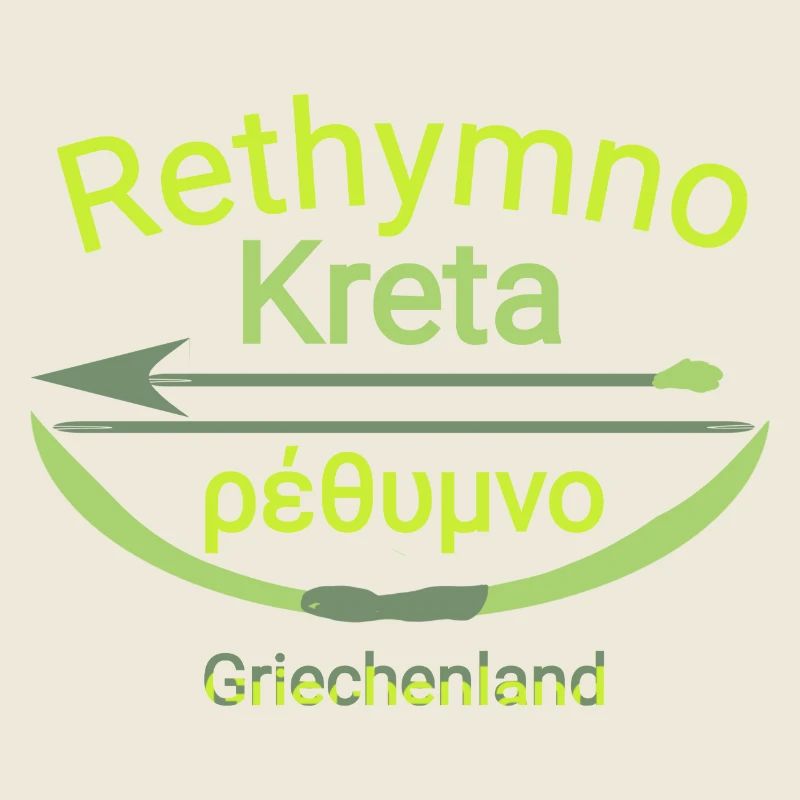 Rethymno Kreta mit pfeil und Bogen Trendy cool
