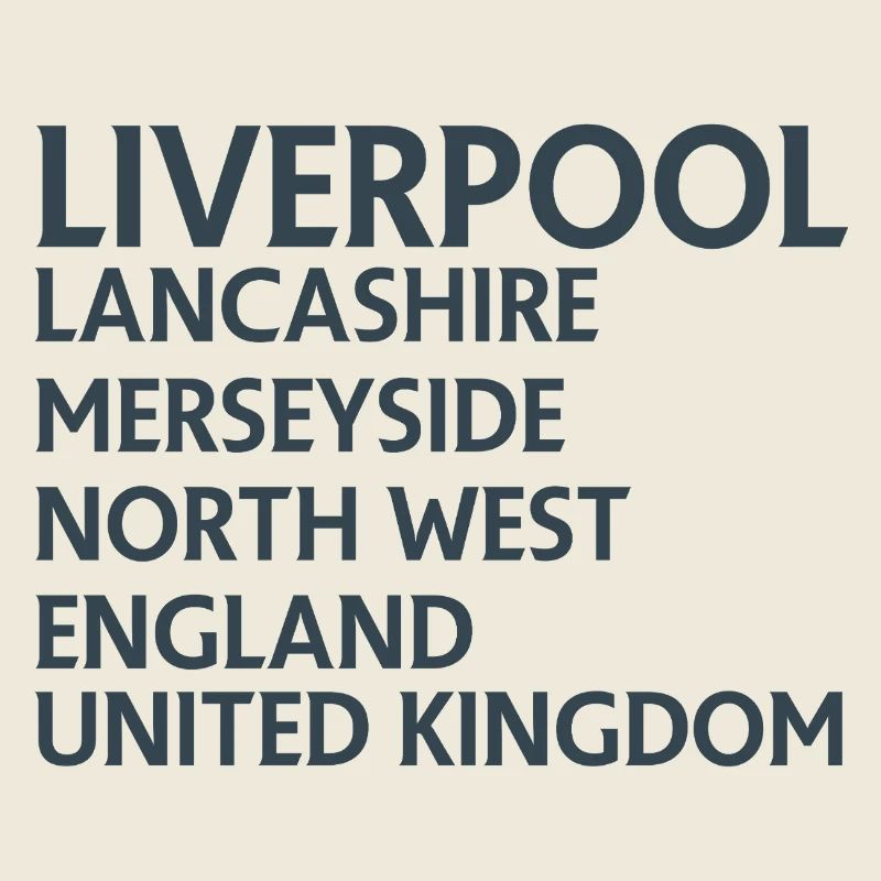 Liverpool – England Textdesign