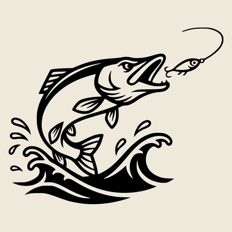 Hecht Raubfisch Silhouette