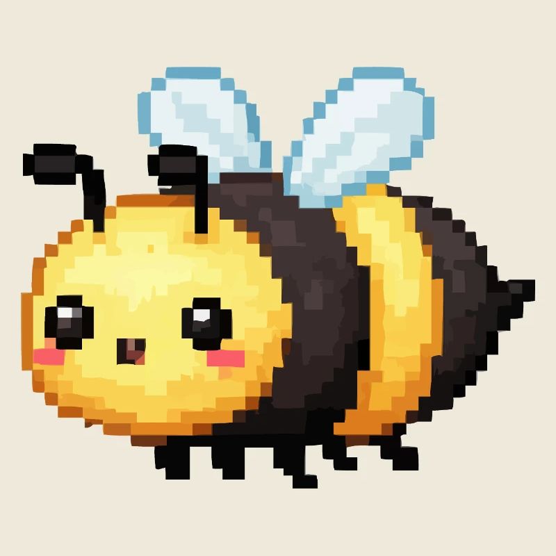 Pixel Bee Mignonnes Abeilles Rétro