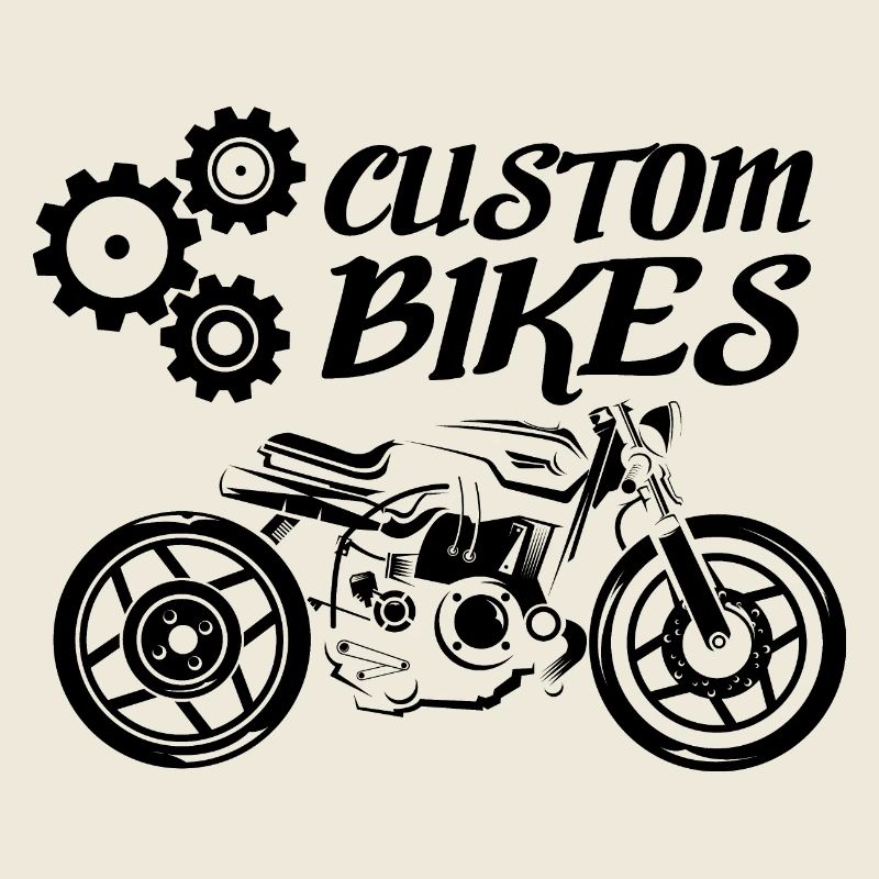 Custom Bikes Moto Icon Logo Icon Caferacer