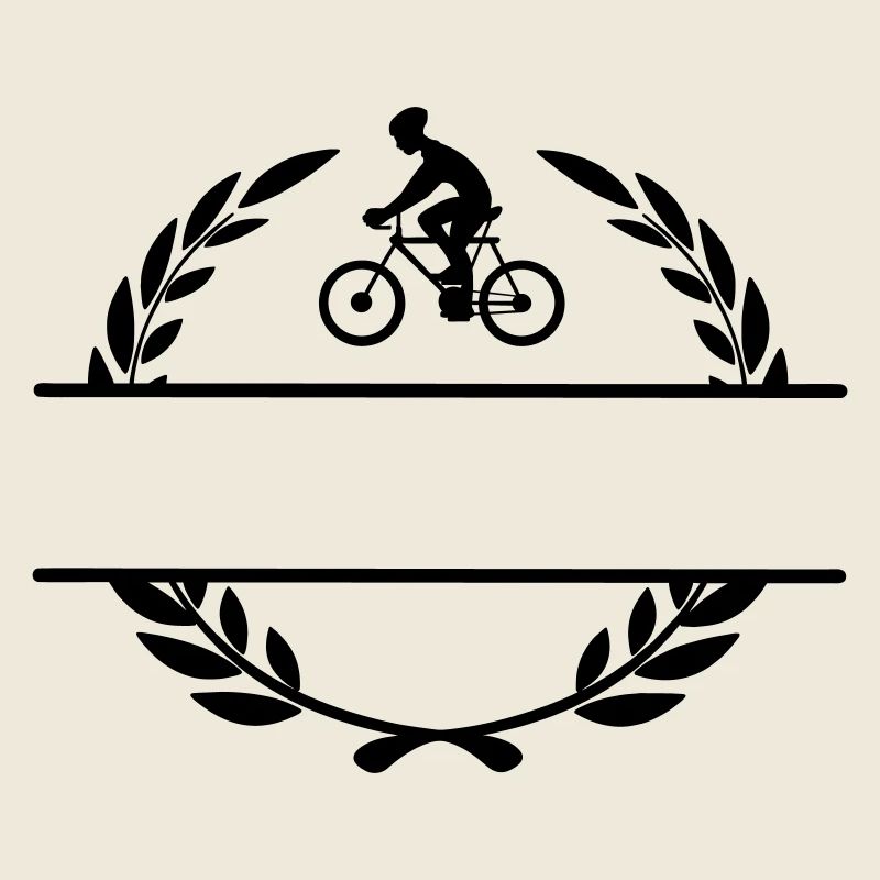 Radfahrer im Lorbeerkranz