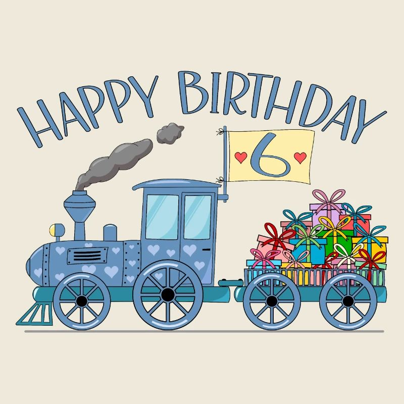 Kinderzug Eisenbahn Happy Birthday 6