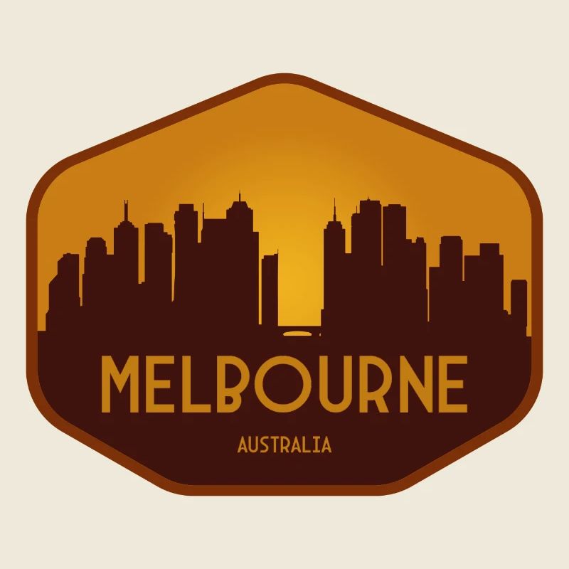 Melbourne Skyline Badge